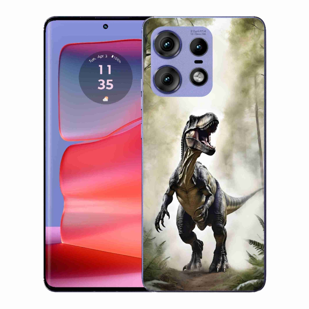 Gélový kryt mmCase na Motorola Edge 50 Pro - naštvaný T-Rex
