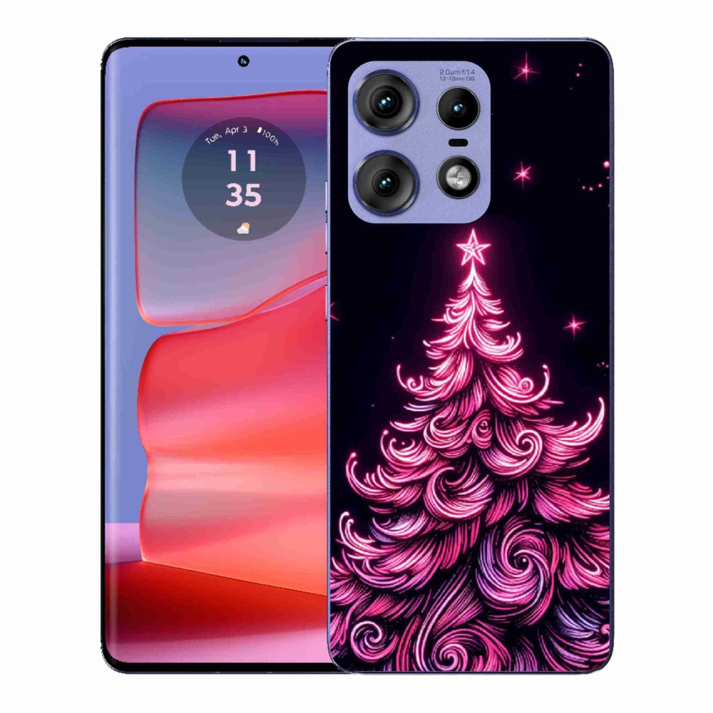 Gélový kryt mmCase na Motorola Edge 50 Pro - neónový vianočný stromček 2