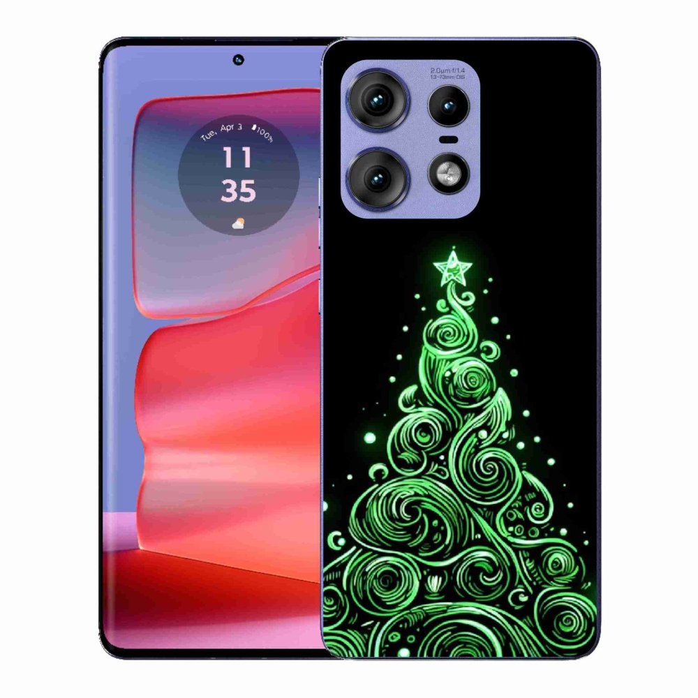 Gélový kryt mmCase na Motorola Edge 50 Pro - neónový vianočný stromček 3