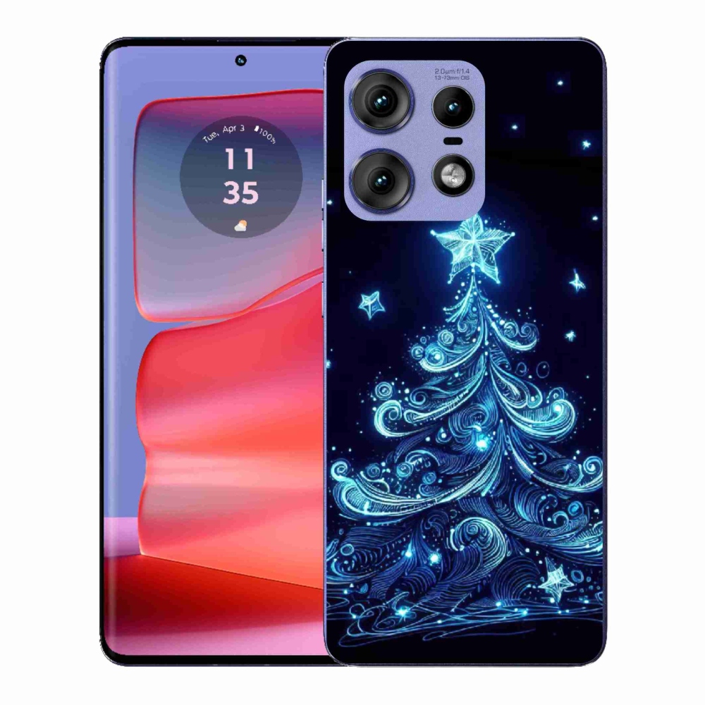 Gélový kryt mmCase na Motorola Edge 50 Pro - neónový vianočný stromček 4