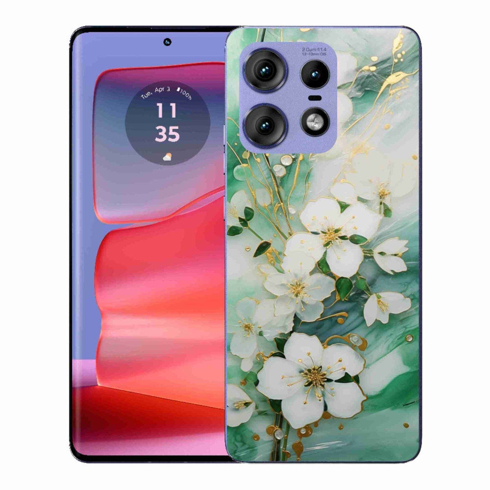 Gélový kryt mmCase na Motorola Edge 50 Pro - nežné kvety