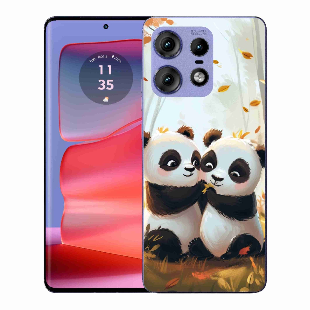 Gélový kryt mmCase na Motorola Edge 50 Pro - pandy