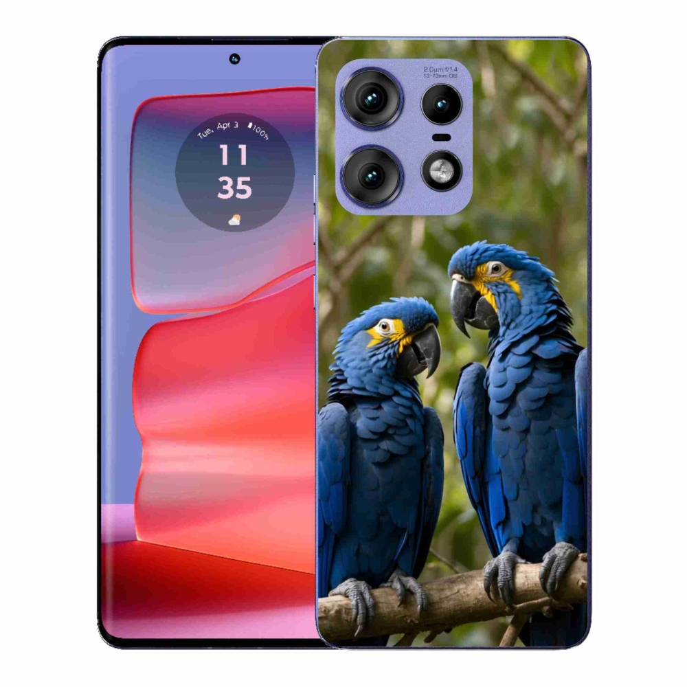 Gélový kryt mmCase na Motorola Edge 50 Pro - papagájové duo
