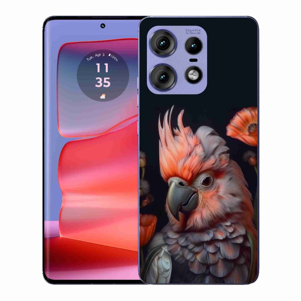 Gélový kryt mmCase na Motorola Edge 50 Pro - papagáj kakadu vo farbách