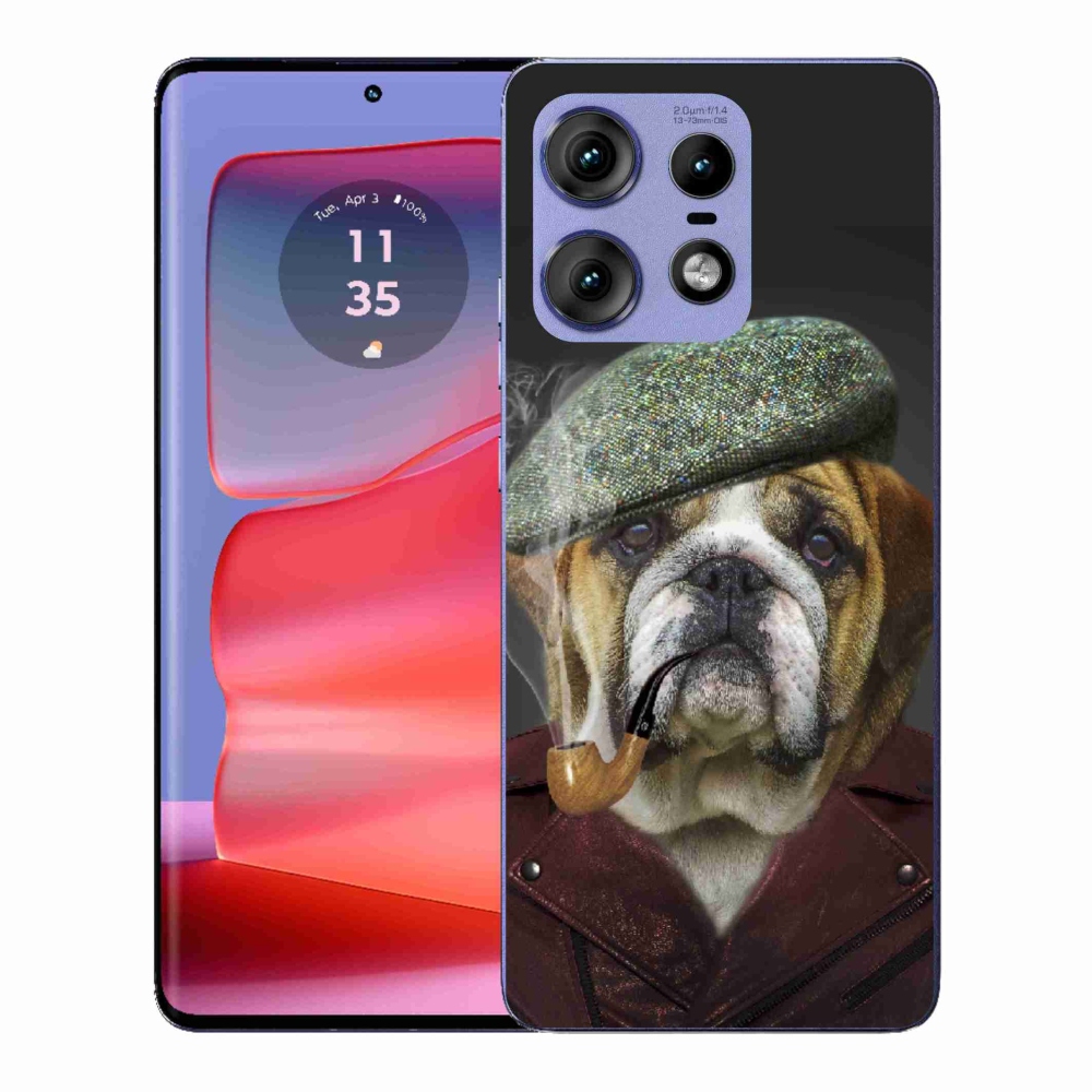 Gélový kryt mmCase na Motorola Edge 50 Pro - pes s fajkou