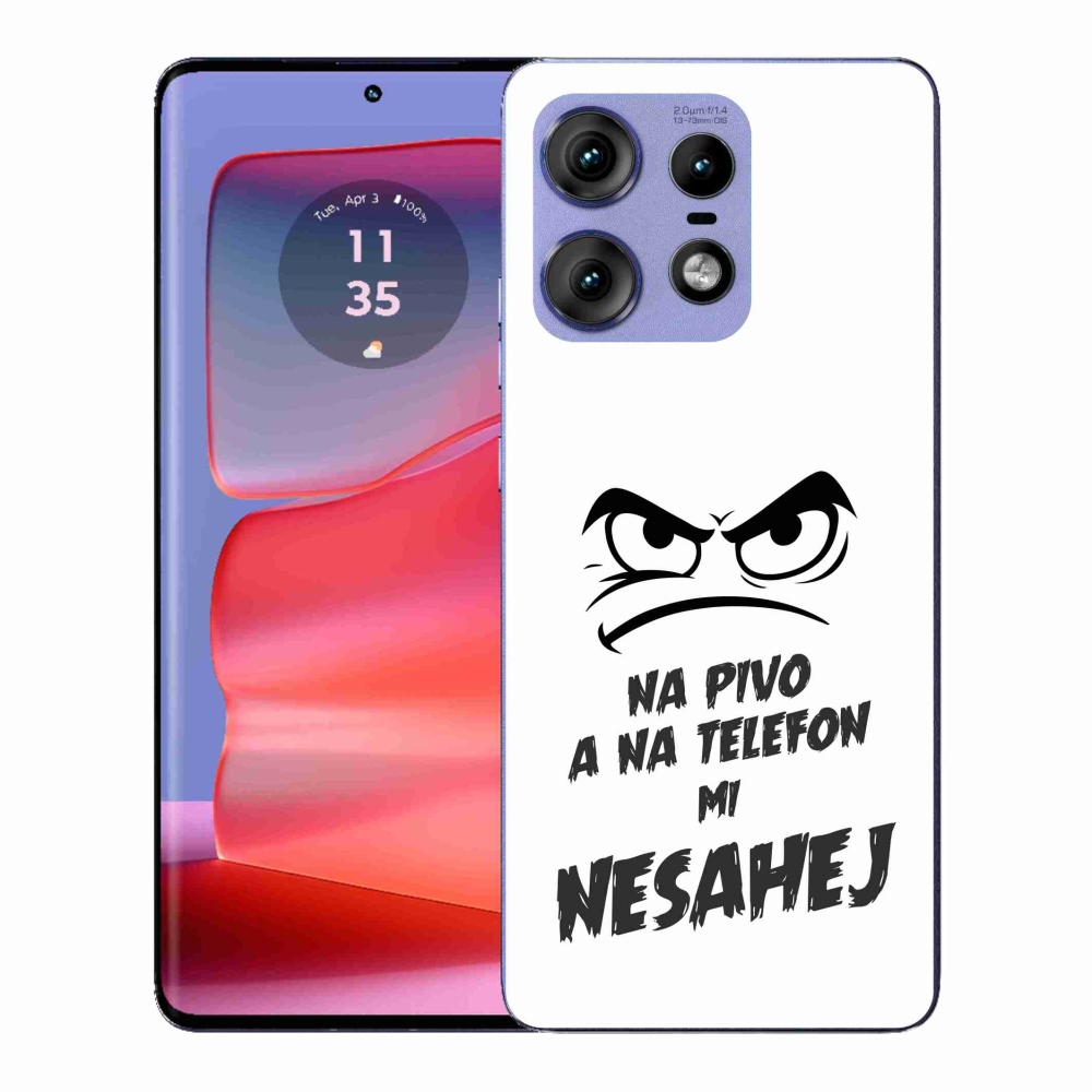 Gélový kryt mmCase na Motorola Edge 50 Pro - pivný motív 2 biele pozadie