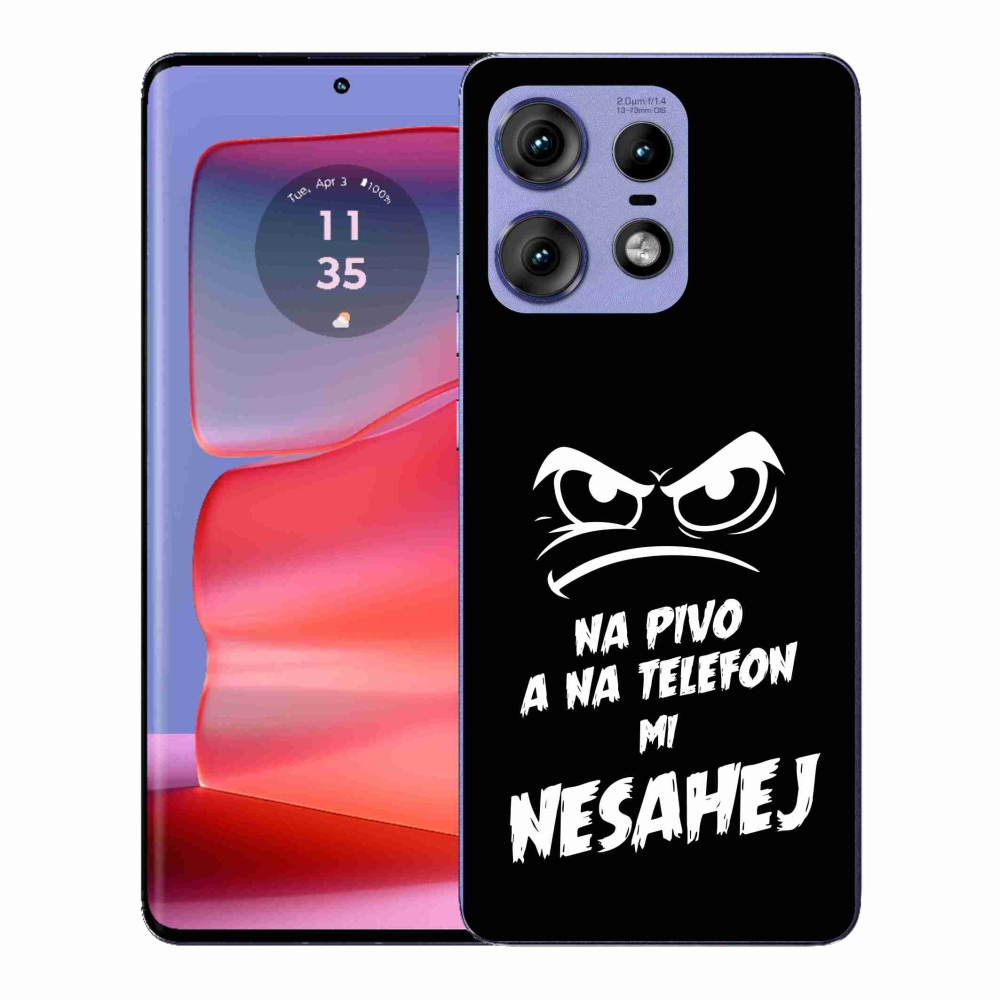 Gélový kryt mmCase na Motorola Edge 50 Pro - pivný motív 2 čierne pozadie