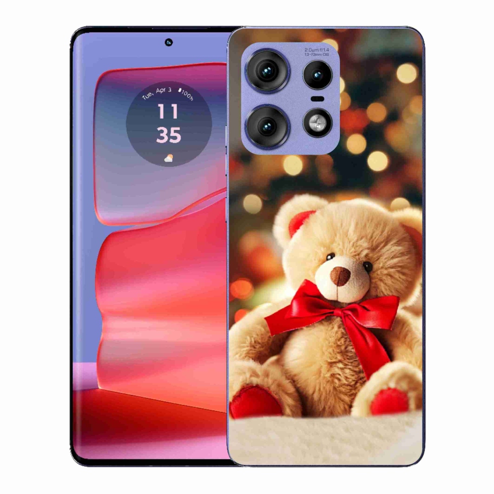 Gélový kryt mmCase na Motorola Edge 50 Pro - plyšový medvedík