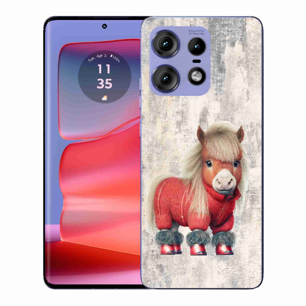 Gélový kryt mmCase na Motorola Edge 50 Pro - poník vo svetri