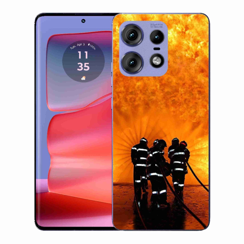 Gélový kryt mmCase na Motorola Edge 50 Pro - požiar