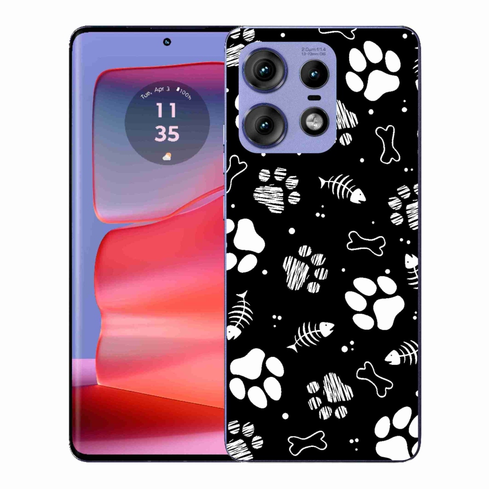 Gélový kryt mmCase na Motorola Edge 50 Pro - psie labky