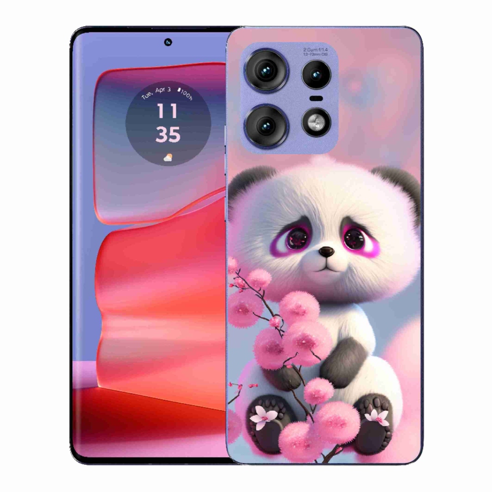 Gélový kryt mmCase na Motorola Edge 50 Pro - roztomilá panda 1