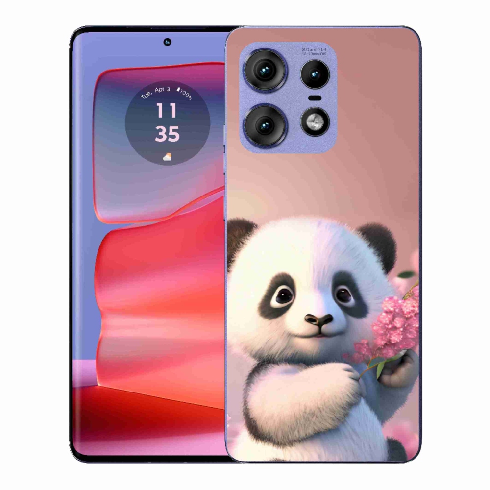 Gélový kryt mmCase na Motorola Edge 50 Pro - roztomilá panda