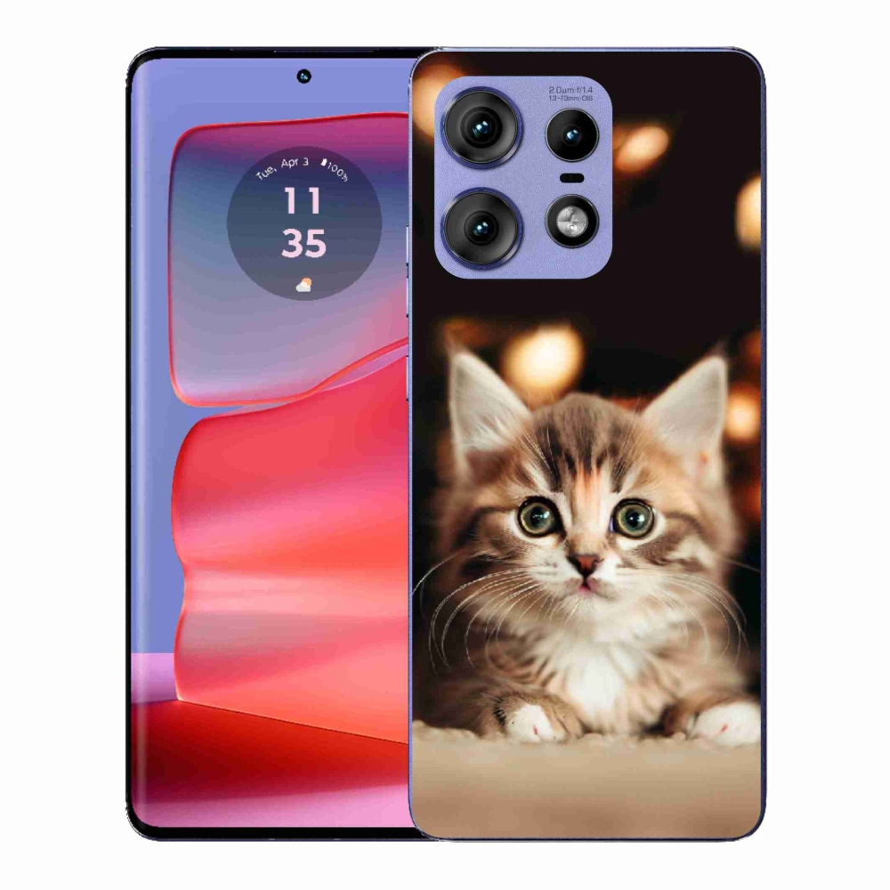 Gélový kryt mmCase na Motorola Edge 50 Pro - roztomilé mačiatko 2