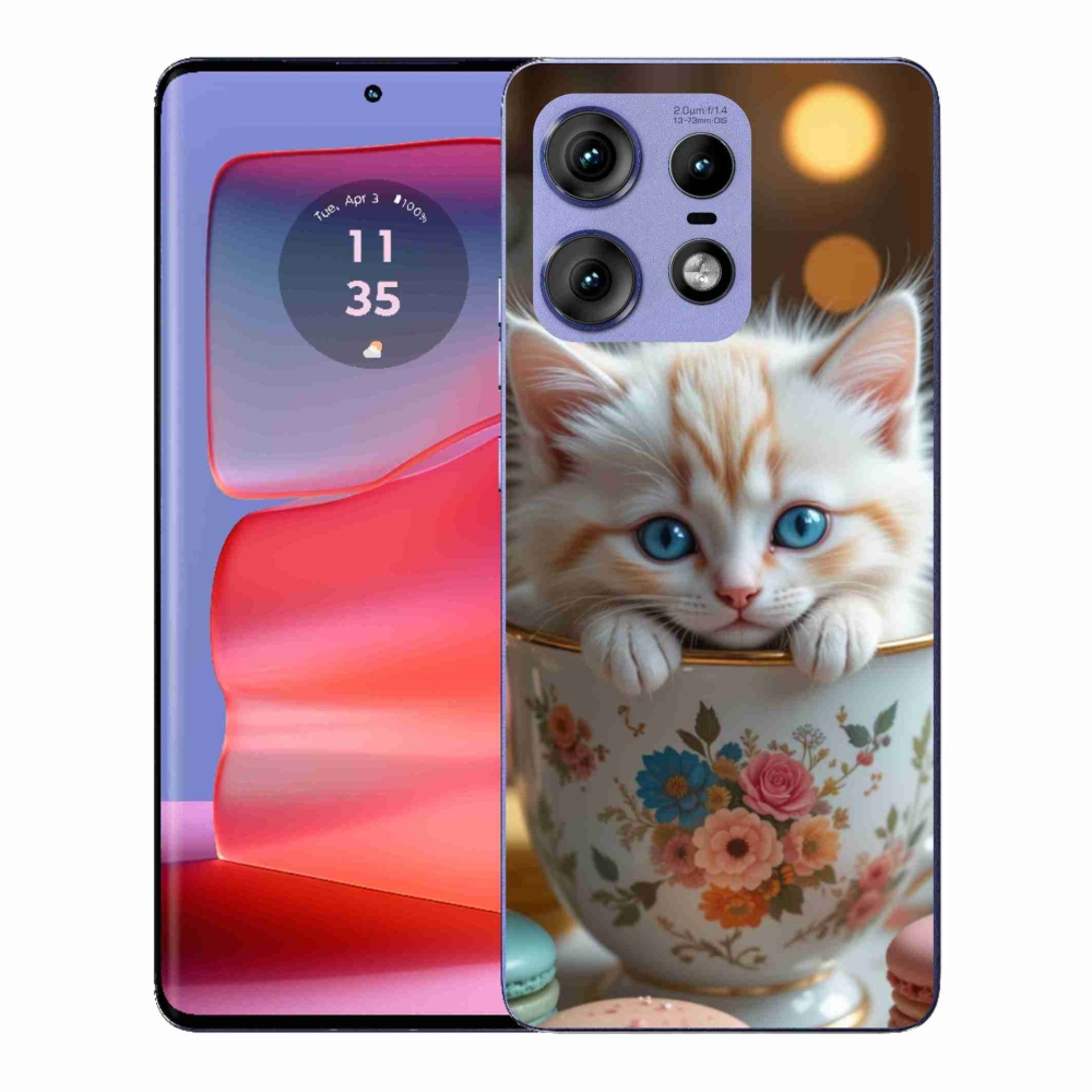 Gélový kryt mmCase na Motorola Edge 50 Pro - roztomilé mačiatko 6