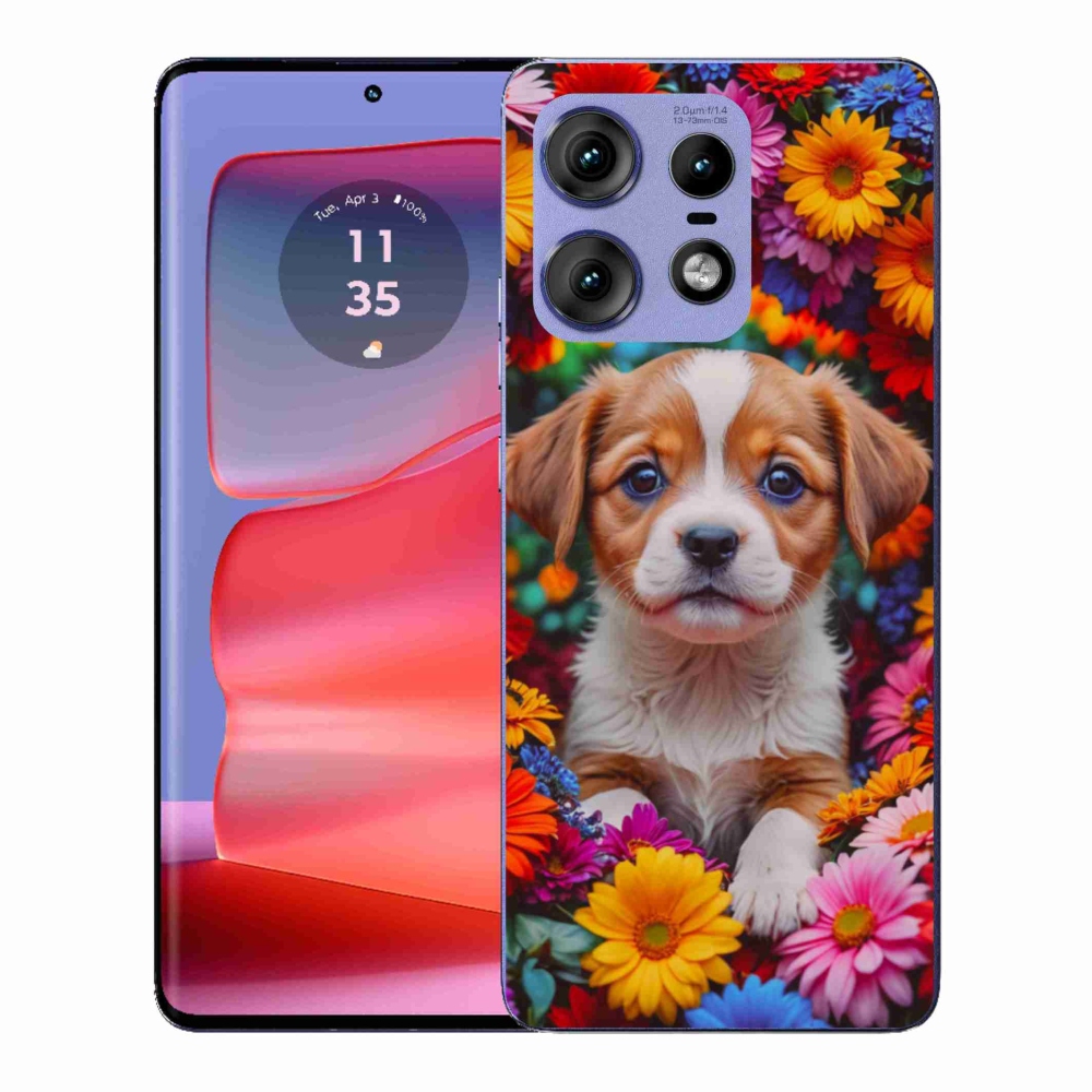Gélový kryt mmCase na Motorola Edge 50 Pro - roztomilé šteňa