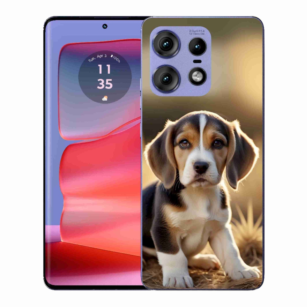 Gélový kryt mmCase na Motorola Edge 50 Pro - roztomilý bígl