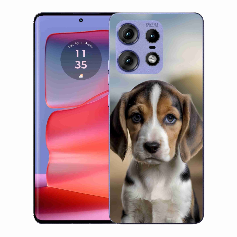 Gélový kryt mmCase na Motorola Edge 50 Pro - roztomilý bígl