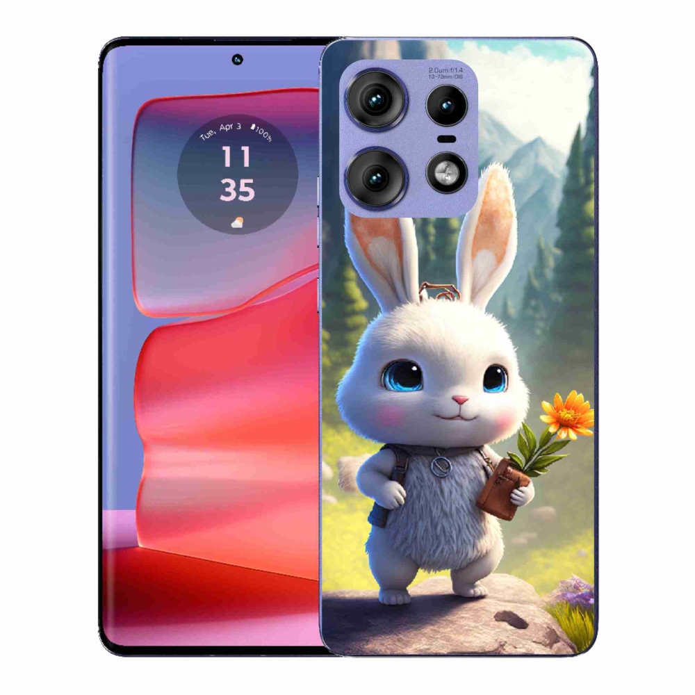 Gélový kryt mmCase na Motorola Edge 50 Pro - roztomilý zajačik