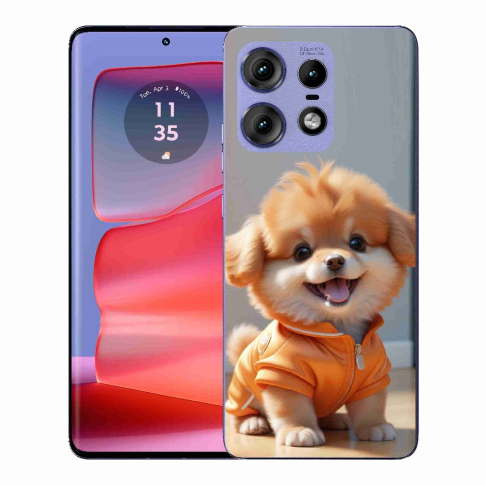 Gélový kryt mmCase na Motorola Edge 50 Pro - roztomilý pomeranian v mikine