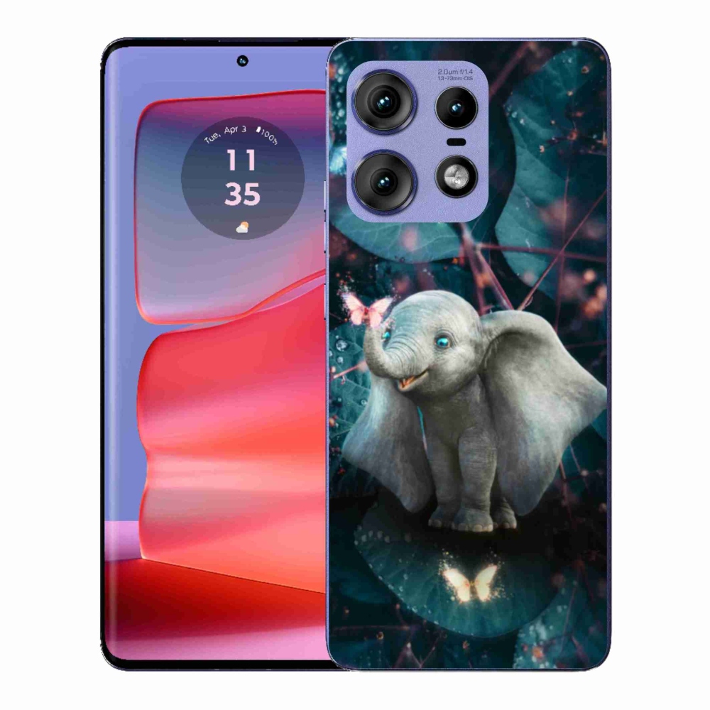 Gélový kryt mmCase na Motorola Edge 50 Pro - roztomilý slon