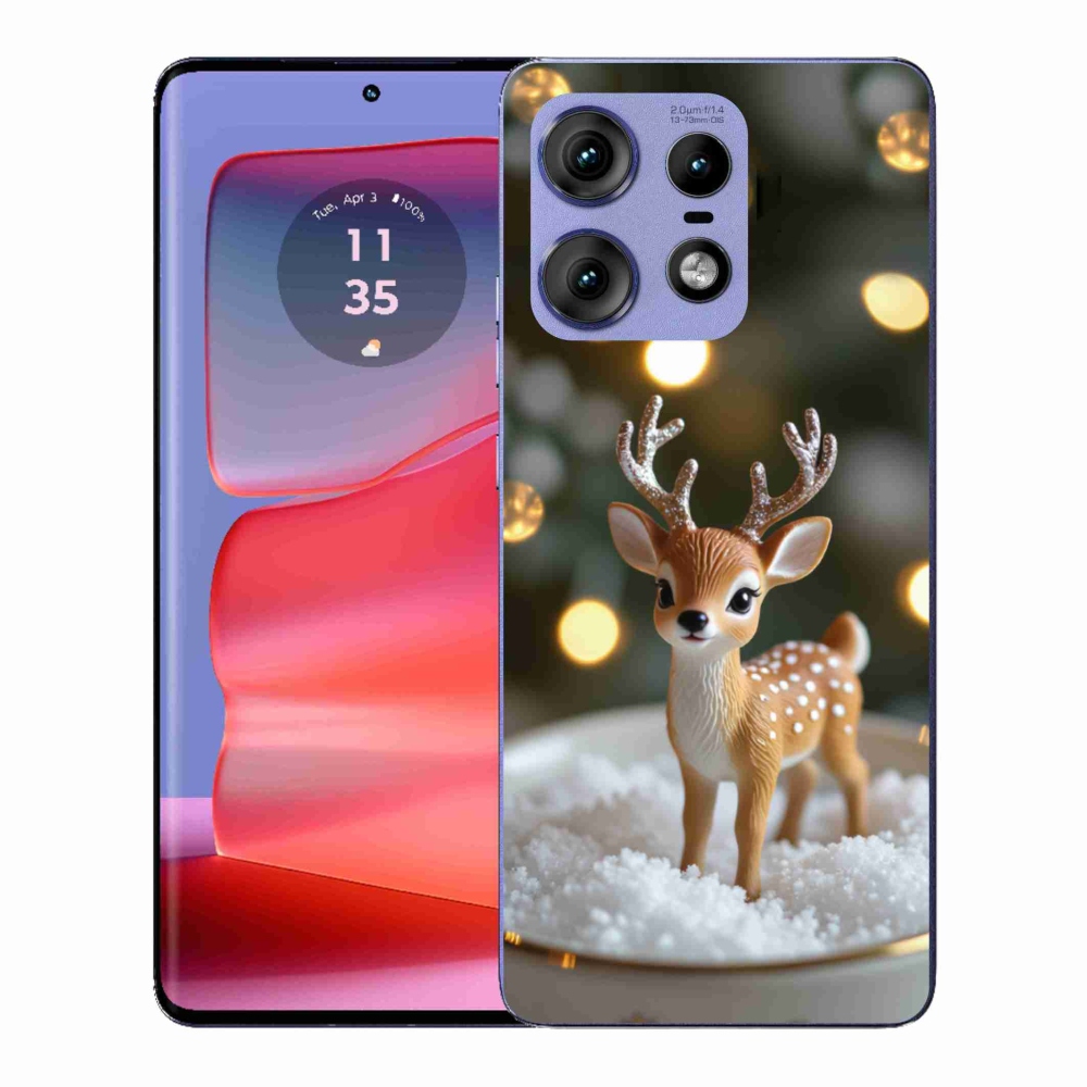 Gélový kryt mmCase na Motorola Edge 50 Pro - roztomilý vianočný jeleň