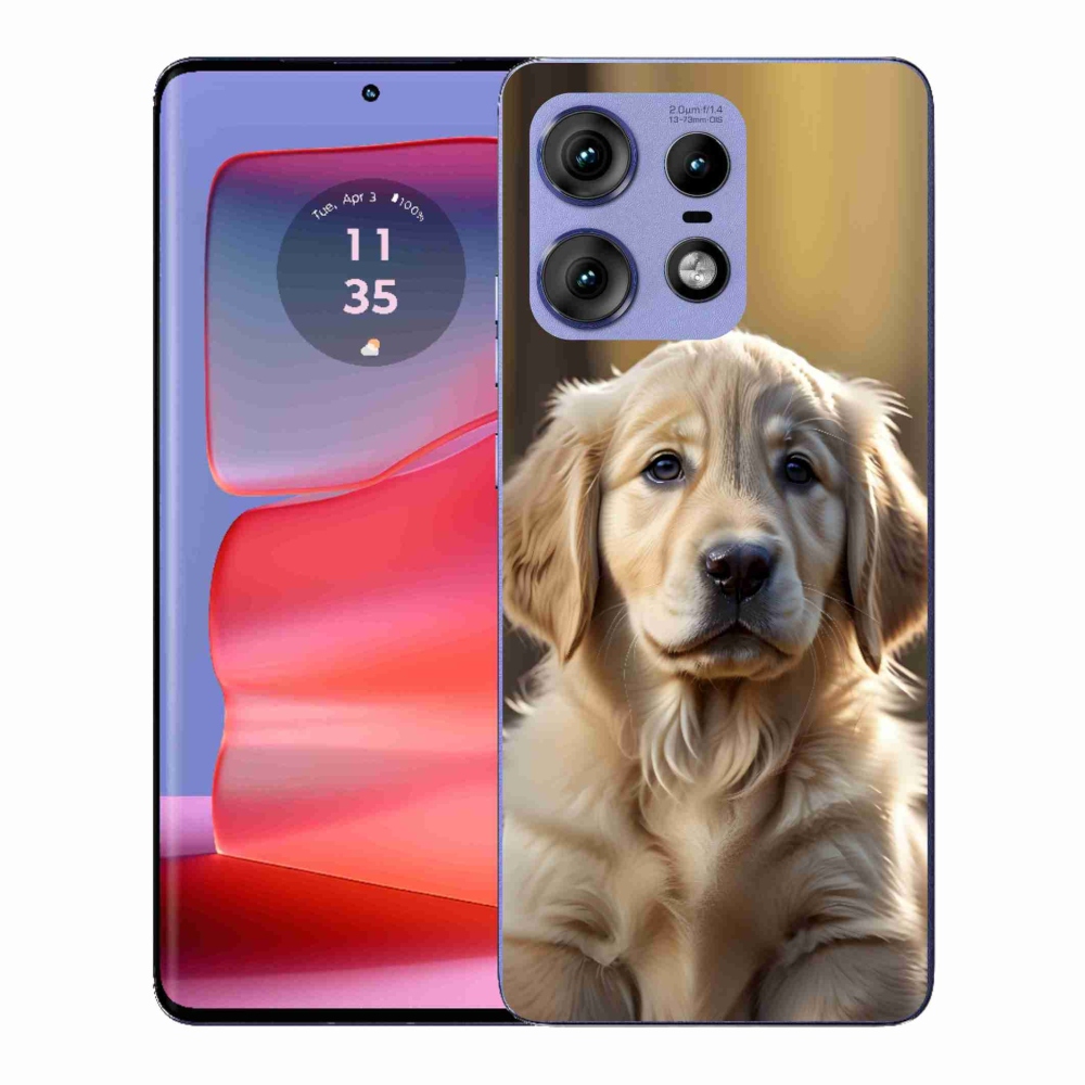 Gélový kryt mmCase na Motorola Edge 50 Pro - roztomilý zlatý retriever