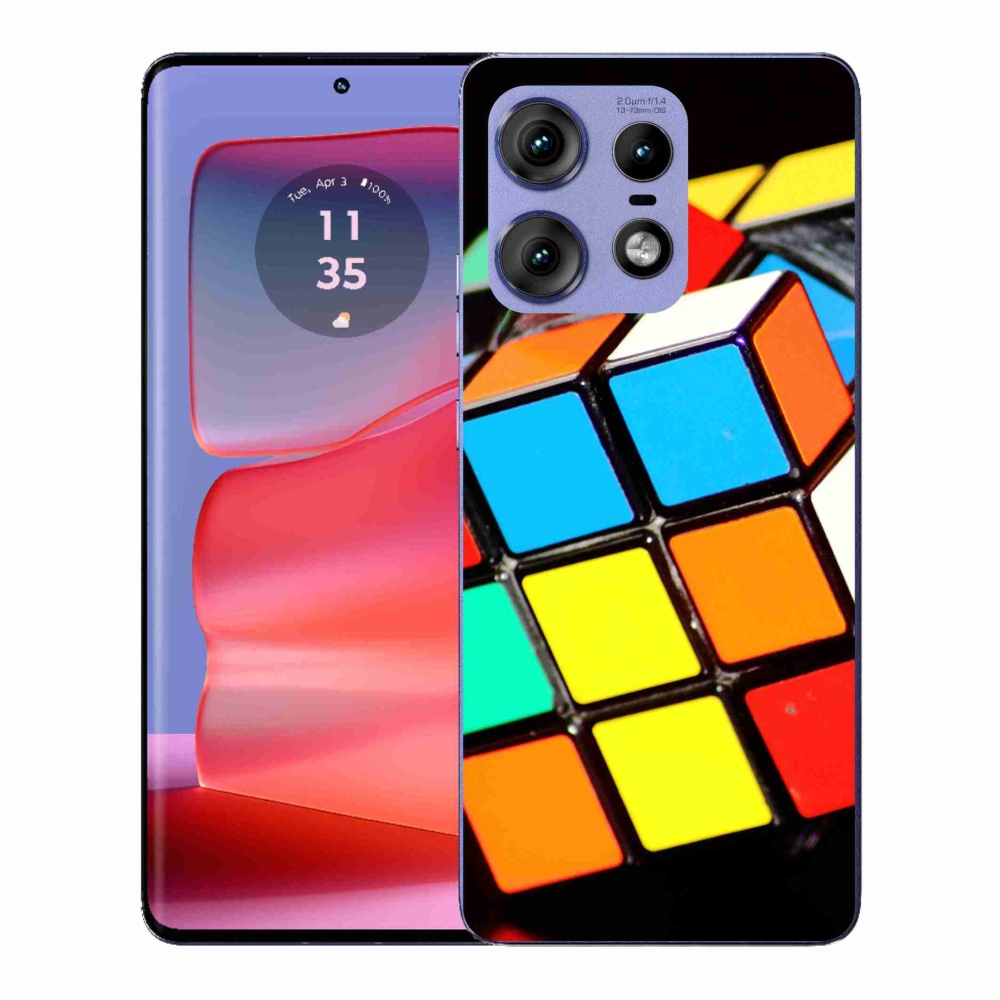 Gélový kryt mmCase na Motorola Edge 50 Pro - rubikova kocka