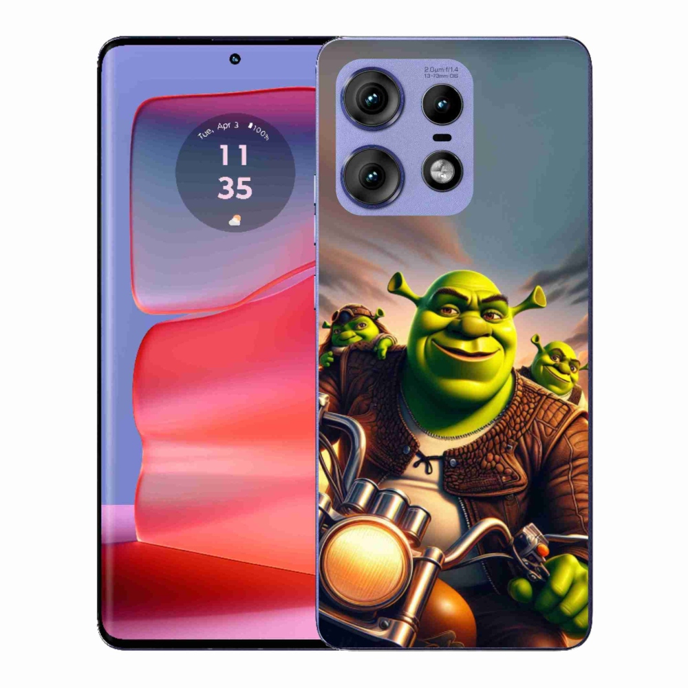 Gélový kryt mmCase na Motorola Edge 50 Pro - shrek na motorke