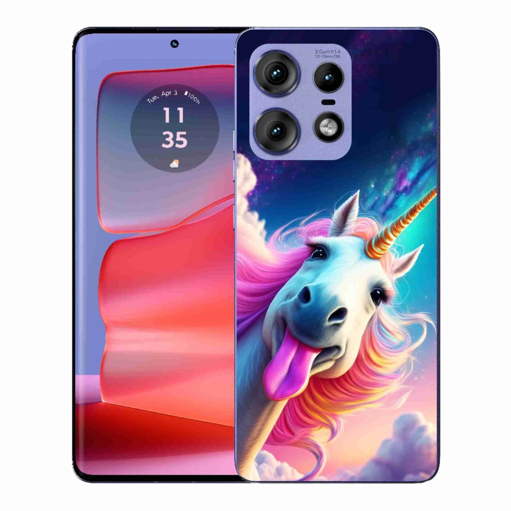 Gélový kryt mmCase na Motorola Edge 50 Pro - šialený jednorožec