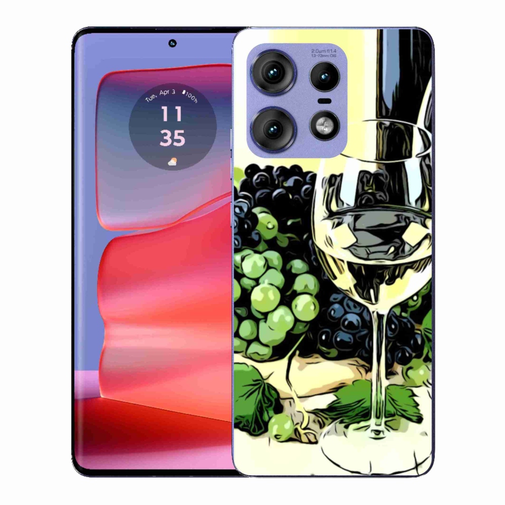 Gélový kryt mmCase na Motorola Edge 50 Pro - pohár vína