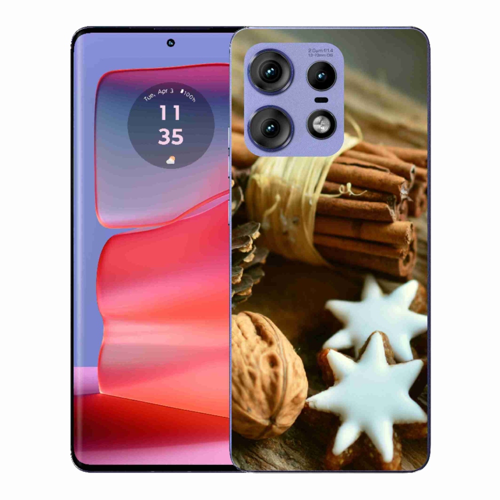 Gélový kryt mmCase na Motorola Edge 50 Pro - škorica a perníčky