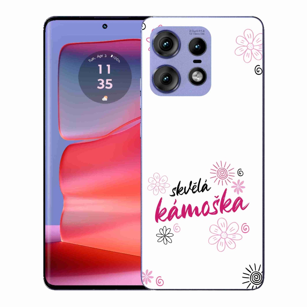Gélový kryt mmCase na Motorola Edge 50 Pro - skvelá kamoška biele pozadie