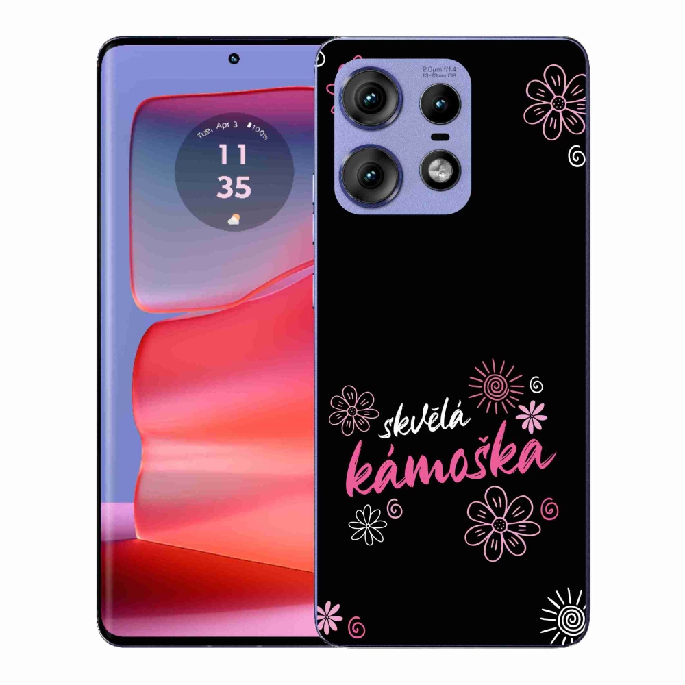 Gélový kryt mmCase na Motorola Edge 50 Pro - skvelá kamoška čierne pozadie