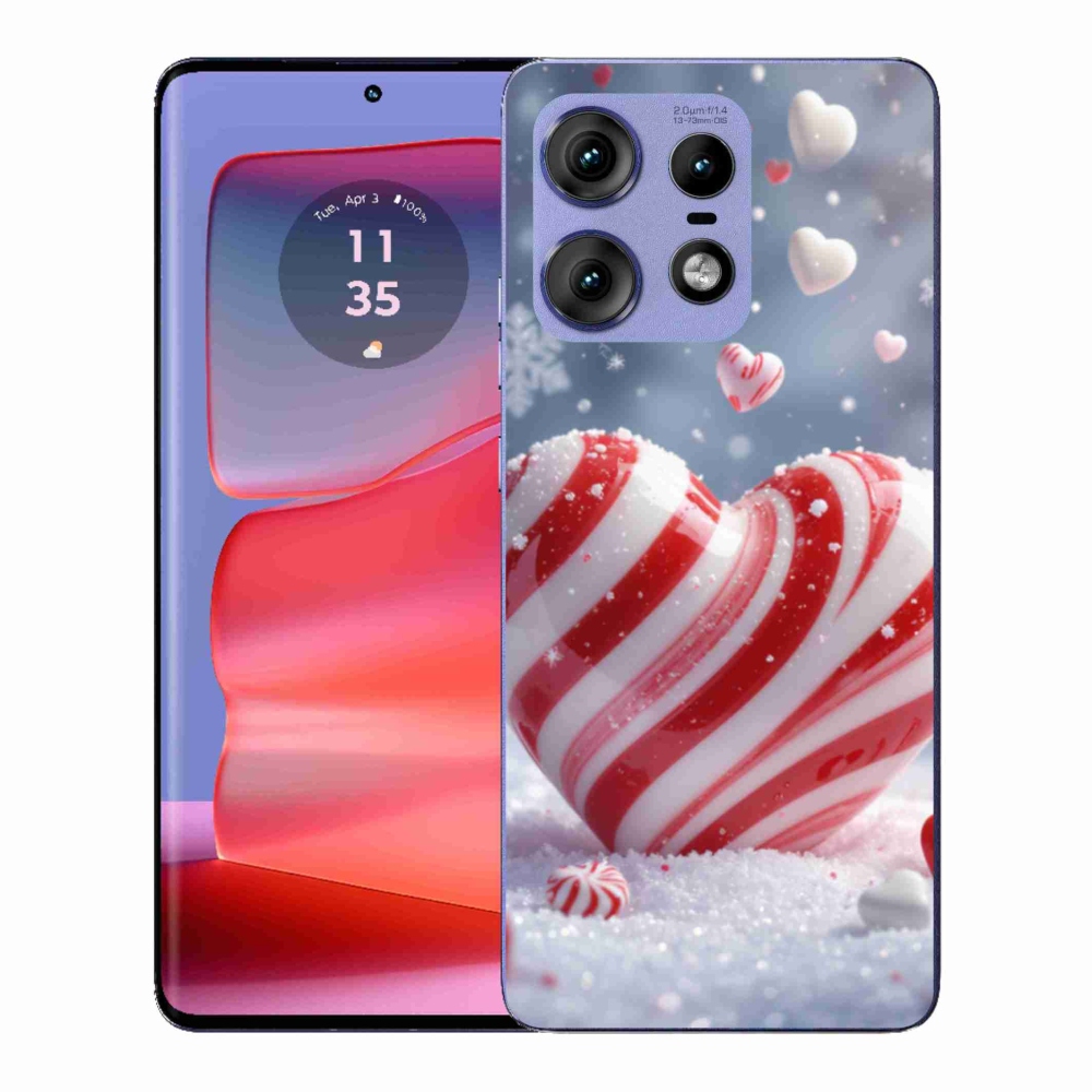 Gélový kryt mmCase na Motorola Edge 50 Pro - sladké srdce