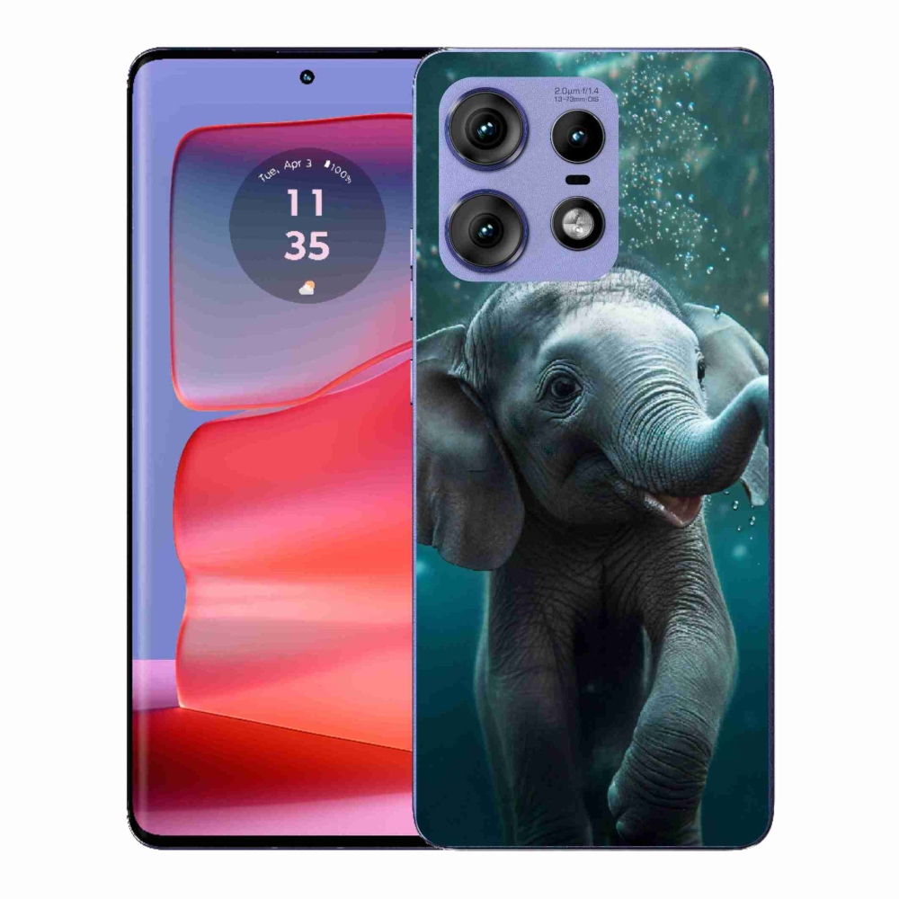 Gélový kryt mmCase na Motorola Edge 50 Pro - sloník pod vodou