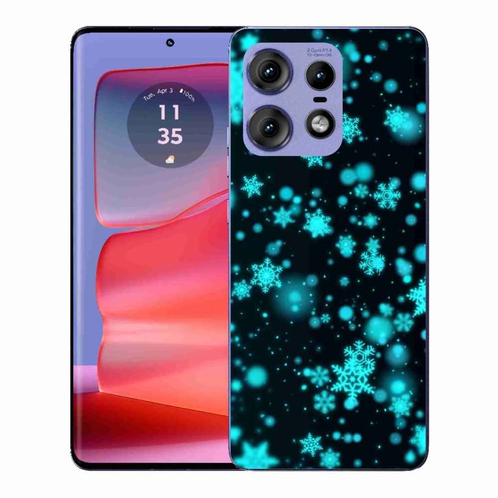 Gélový kryt mmCase na Motorola Edge 50 Pro - snehové vločky 1