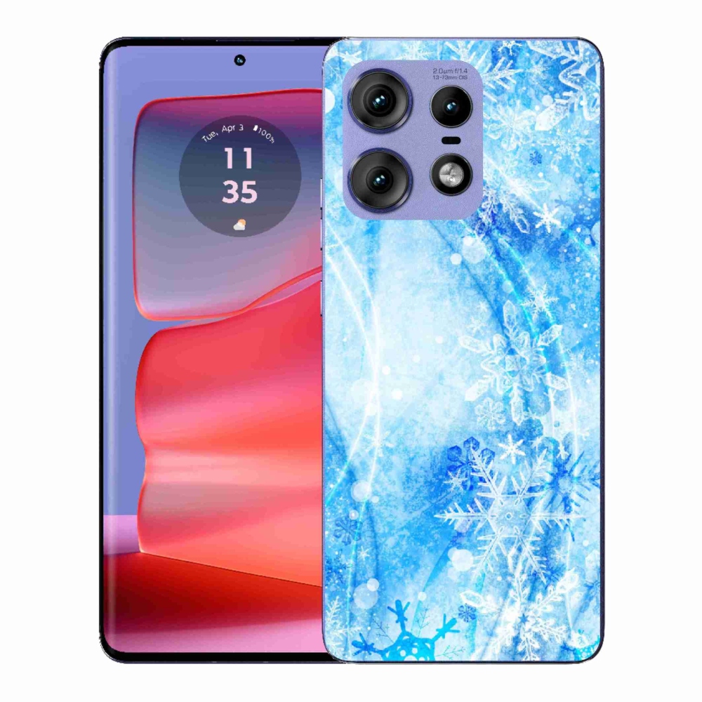 Gélový kryt mmCase na Motorola Edge 50 Pro - snehové vločky