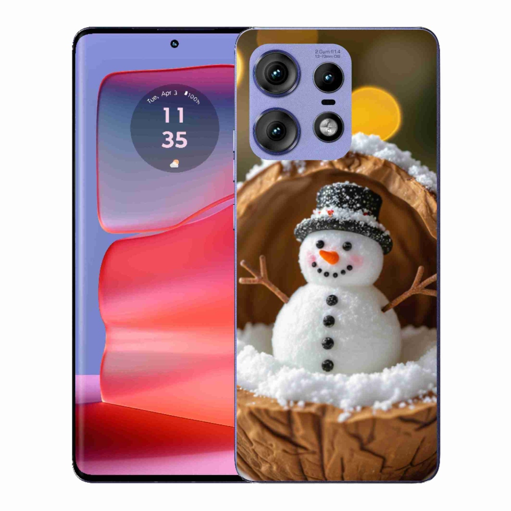 Gélový kryt mmCase na Motorola Edge 50 Pro - snehuliak 4