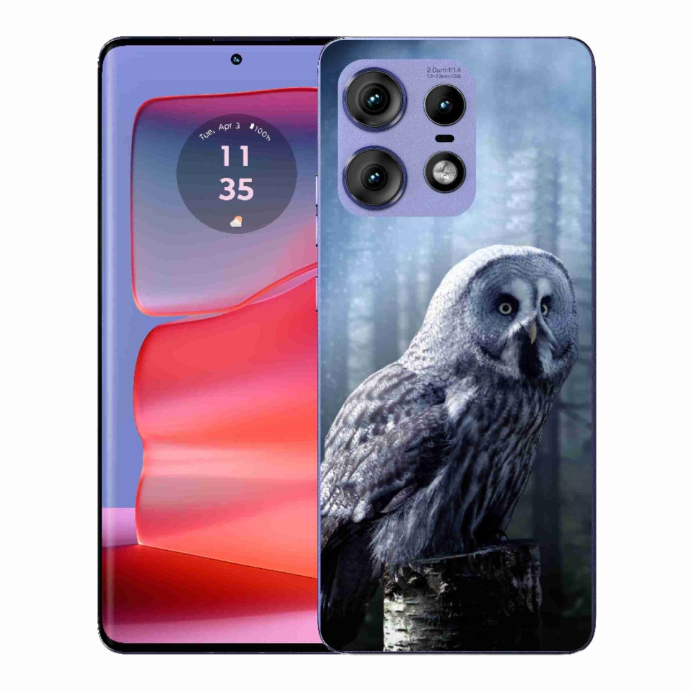 Gélový kryt mmCase na Motorola Edge 50 Pro - sova