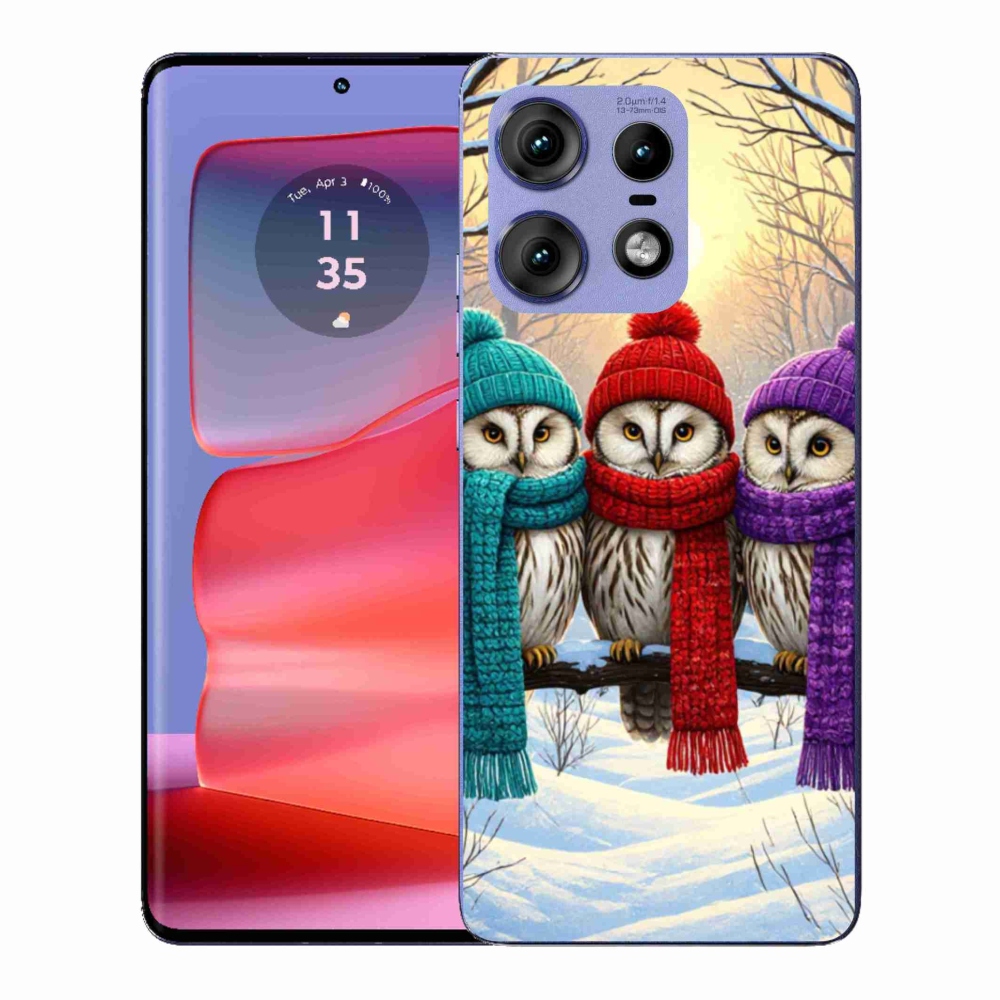 Gélový kryt mmCase na Motorola Edge 50 Pro - soví priatelia