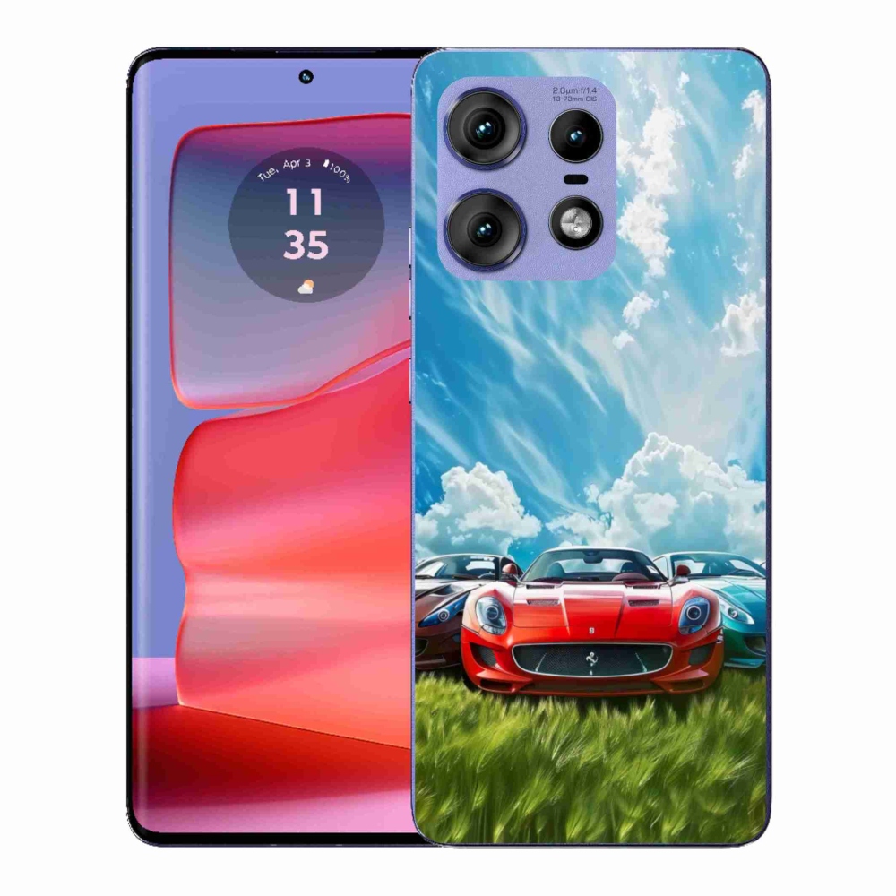 Gélový kryt mmCase na Motorola Edge 50 Pro - športové vozidlá