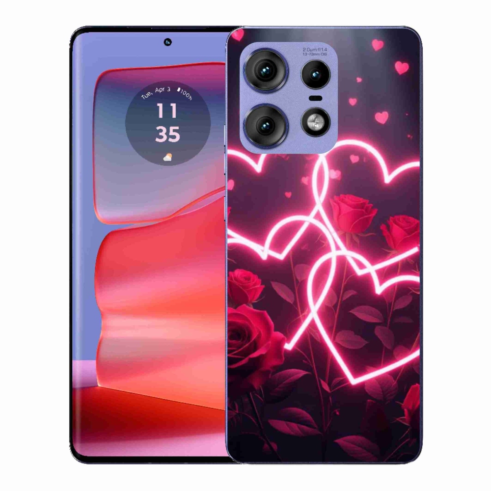 Gélový kryt mmCase na Motorola Edge 50 Pro - srdce lásky