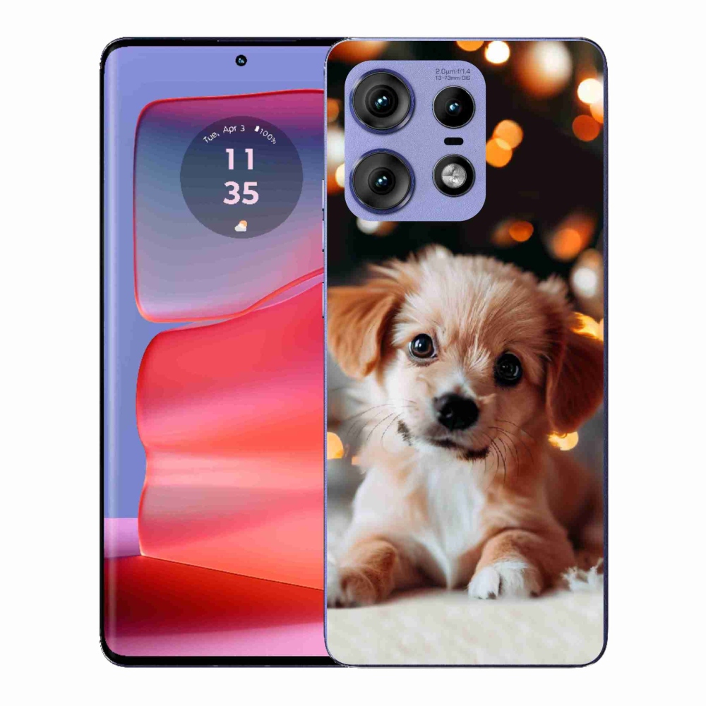 Gélový kryt mmCase na Motorola Edge 50 Pro - šteniatko