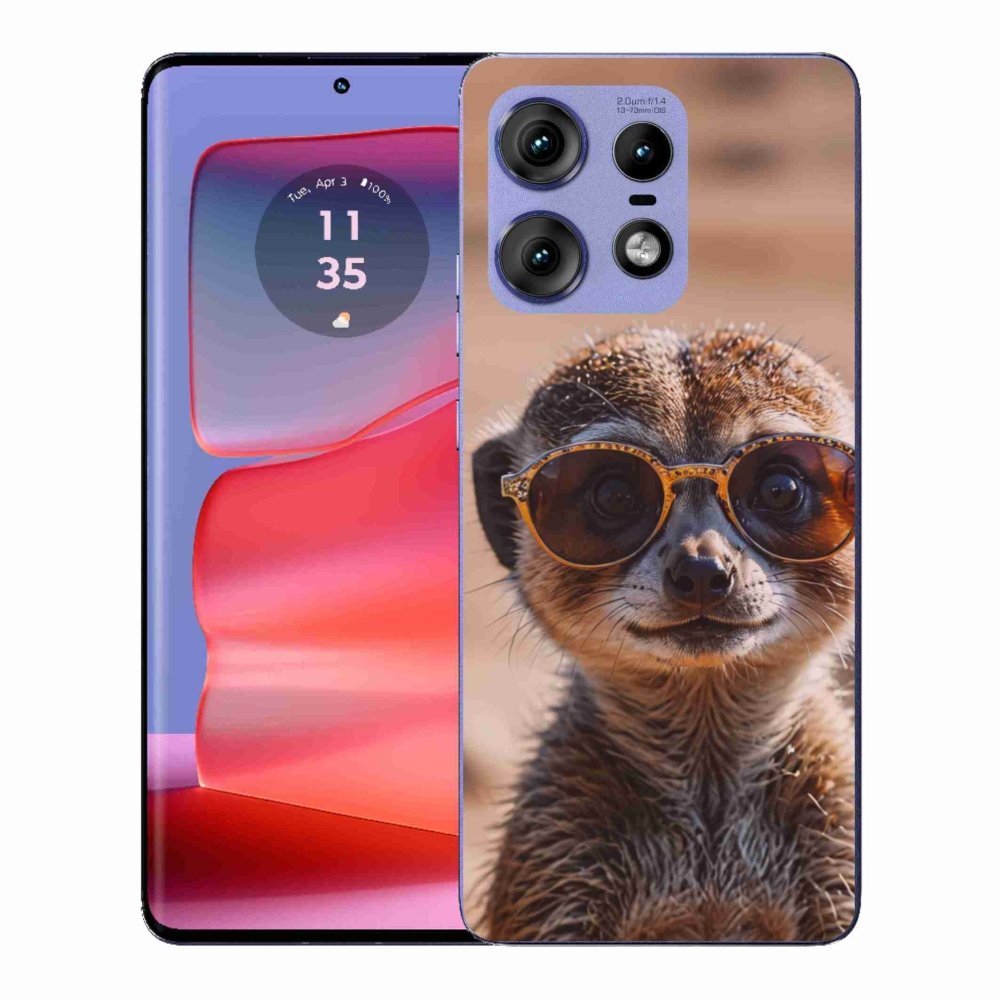 Gélový kryt mmCase na Motorola Edge 50 Pro - štýlové surikata