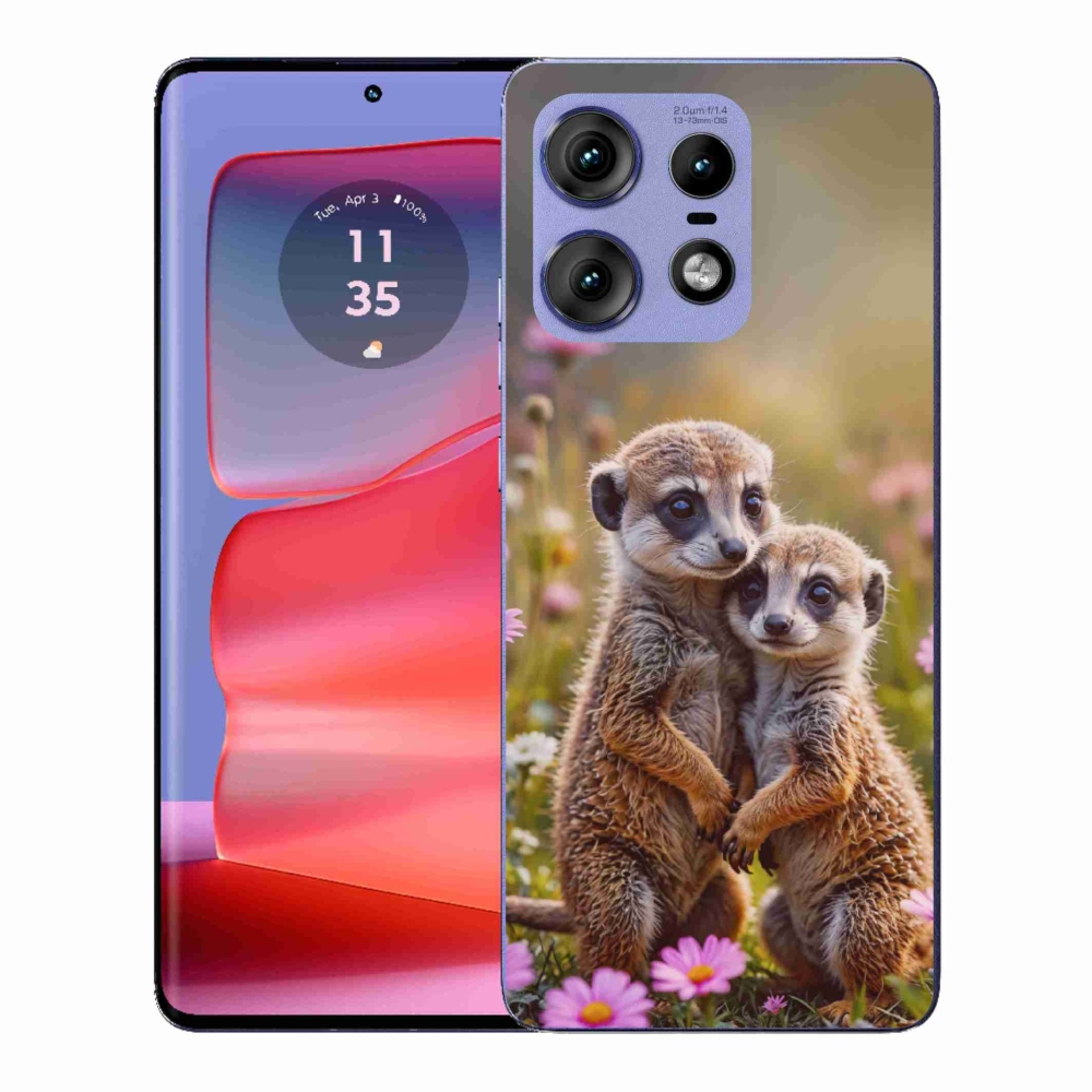 Gélový kryt mmCase na Motorola Edge 50 Pro - surikatí duo