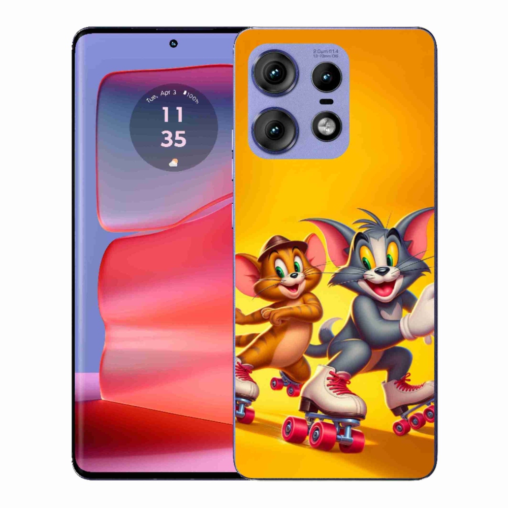 Gélový kryt mmCase na Motorola Edge 50 Pro - tom a jerry