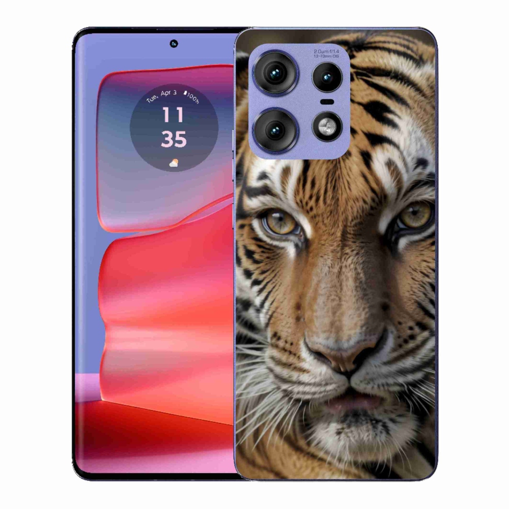 Gélový kryt mmCase na Motorola Edge 50 Pro - tigrie pohľad