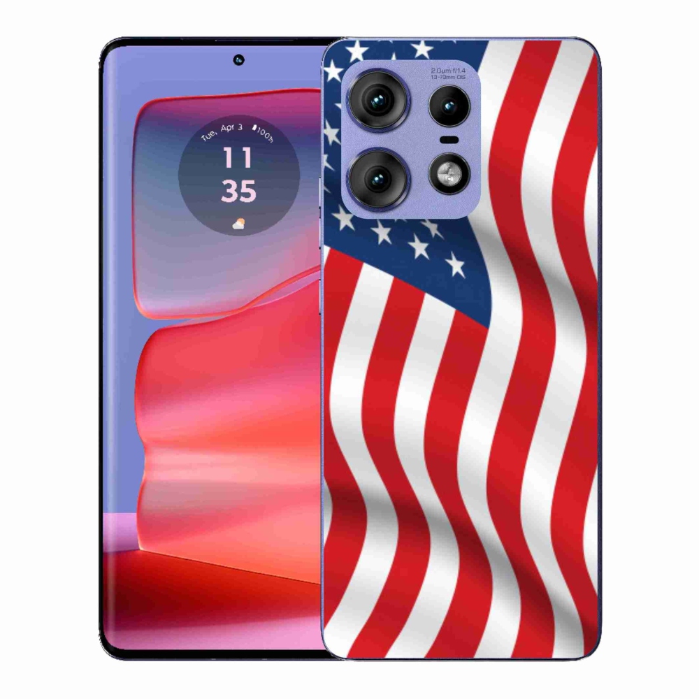 Gélový kryt mmCase na Motorola Edge 50 Pro - USA vlajka