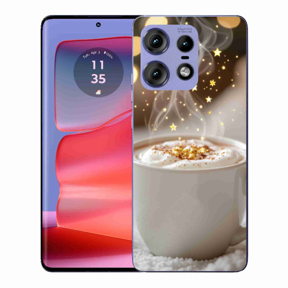 Gélový kryt mmCase na Motorola Edge 50 Pro - vianočný horúci nápoj